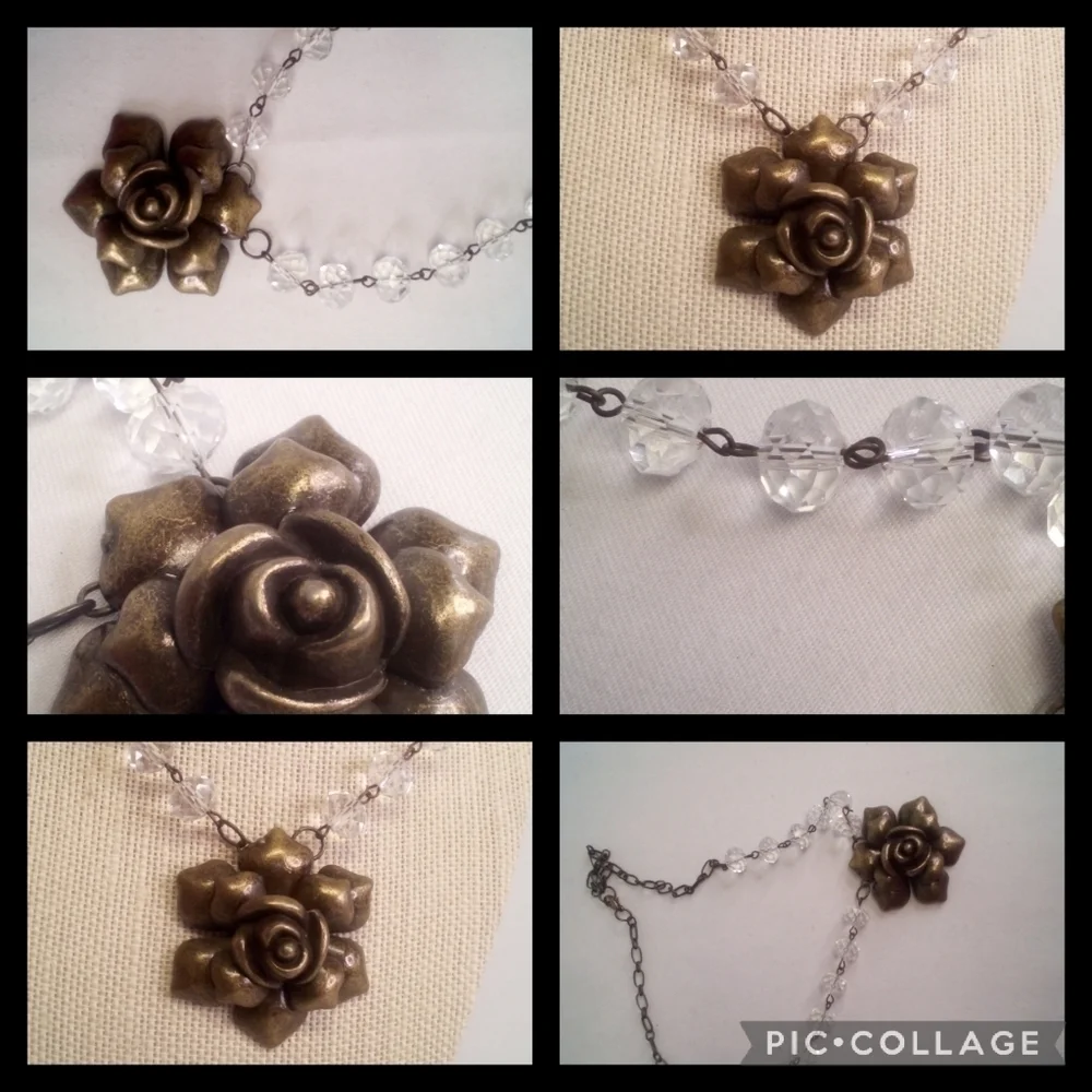Bronze Flower Necklace